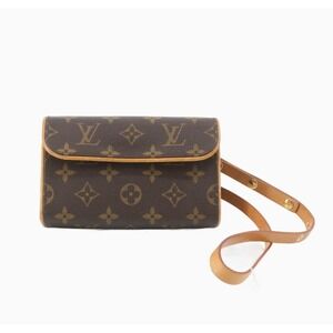 LOUIS VUITTON Pochette Florentine Waist Bag Monogram Canvas Brown